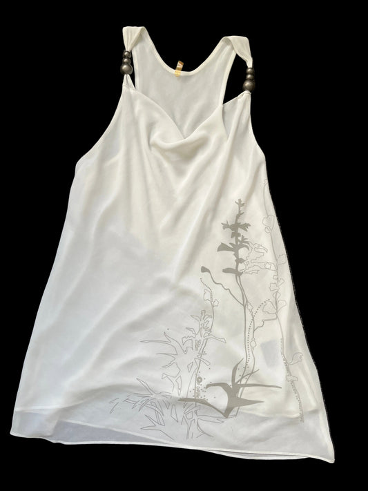 cop copine white cowl neck camisole