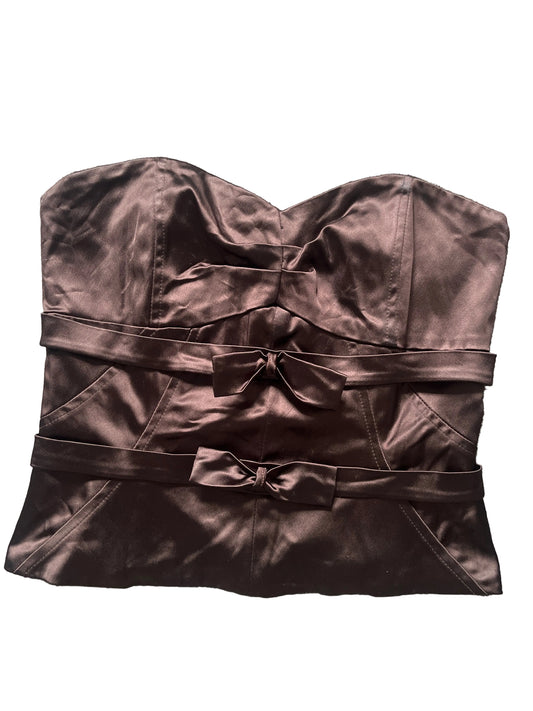 vintage dark brown corset