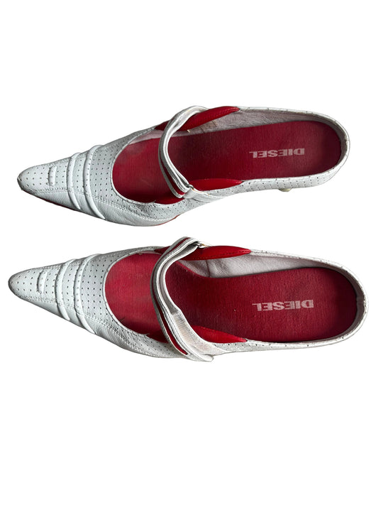 diesel vintage kitten heel mules