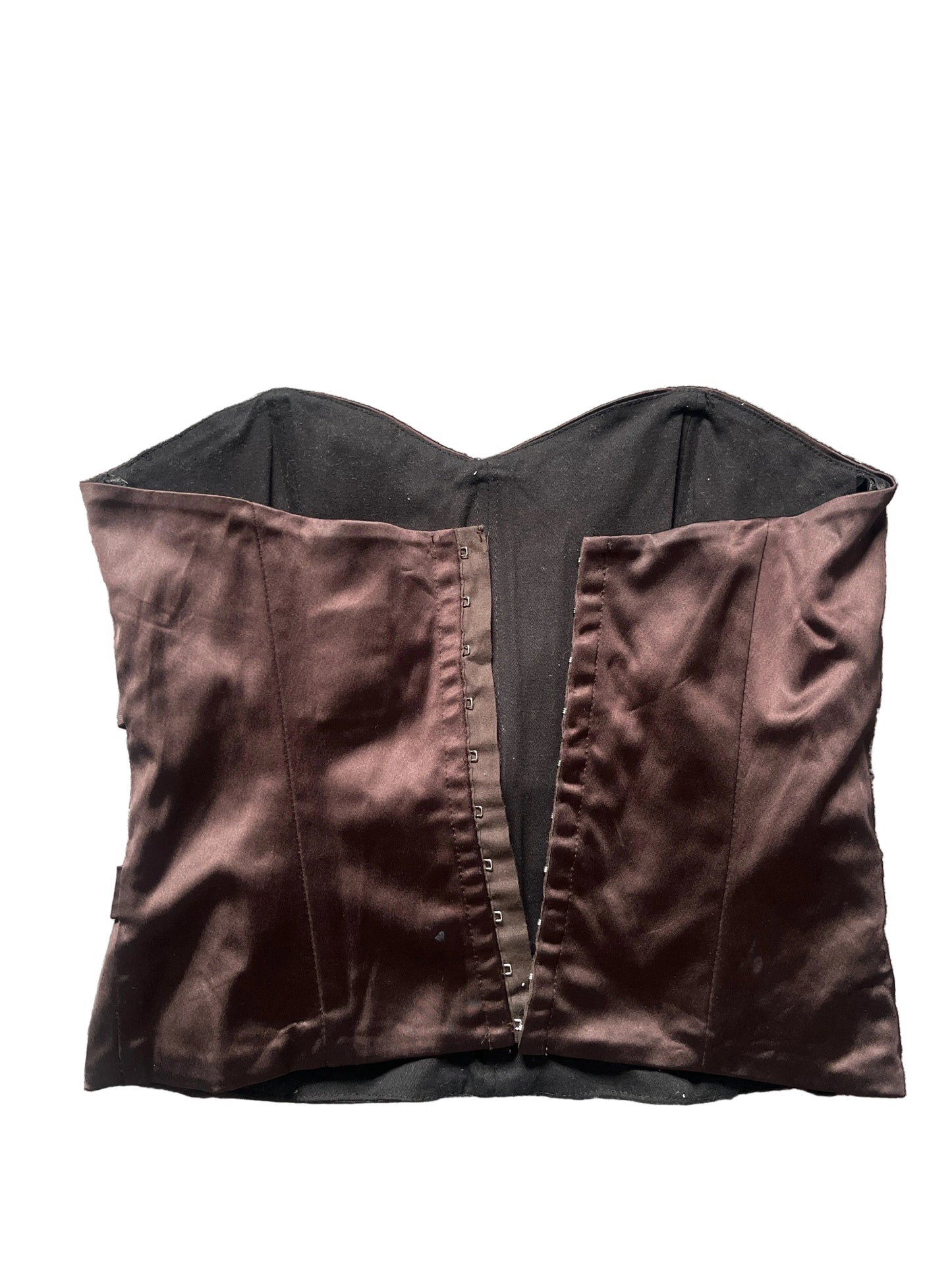vintage dark brown corset