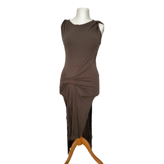 all saints khaki asymmetrical dress