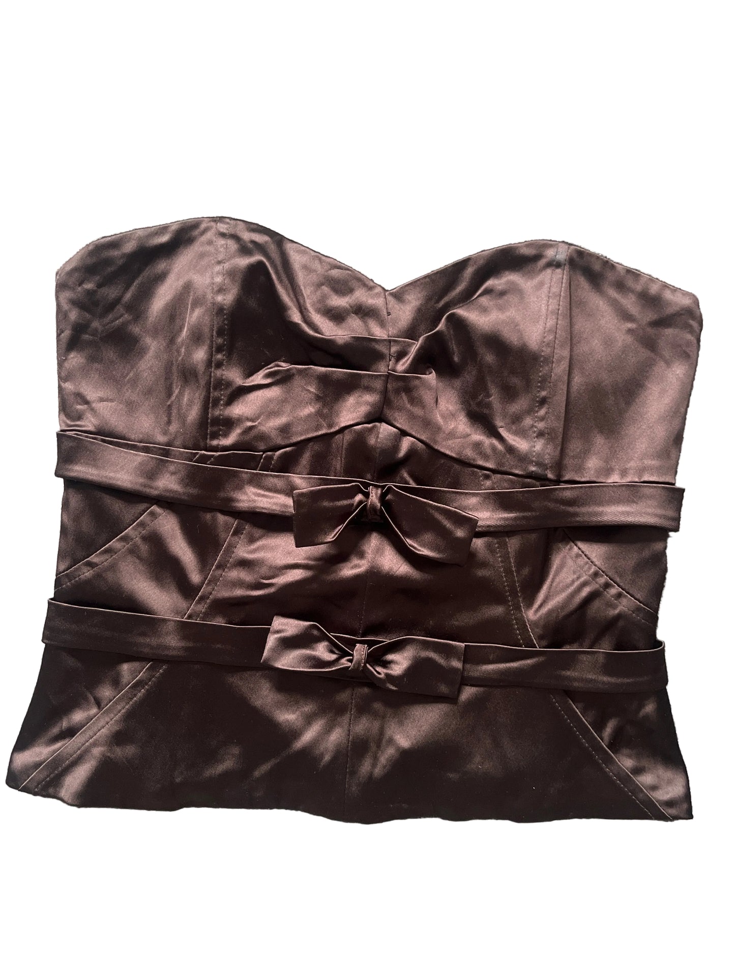 vintage dark brown corset