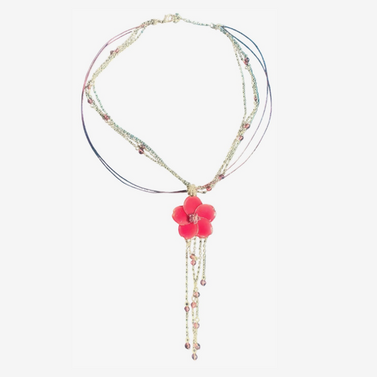 flower pedent necklace